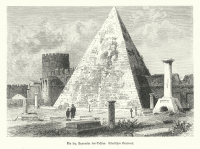 Piramide van Cestius, graf van Gaius Cestius, Rome, gebouwd rond 12 v.Chr. door German School