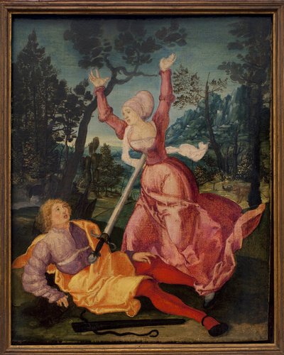 Pyramus en Thisbe door German School