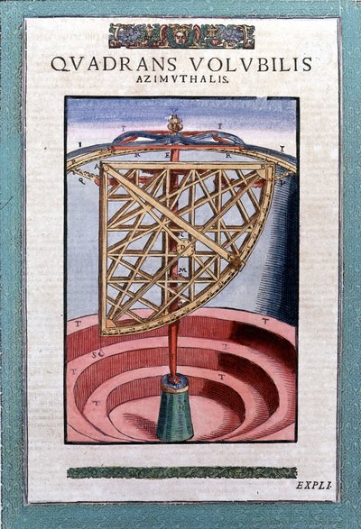 Kwadrant azimutale zodiacale in “Astronomiae instituatae machanicia” door Tycho Brah (1546 - 1601), Wandsbeck door German School