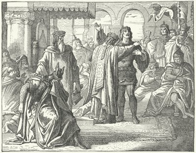 Verzoening van de Heilige Roomse Keizer Hendrik VI en Richard Leeuwenhart door German School