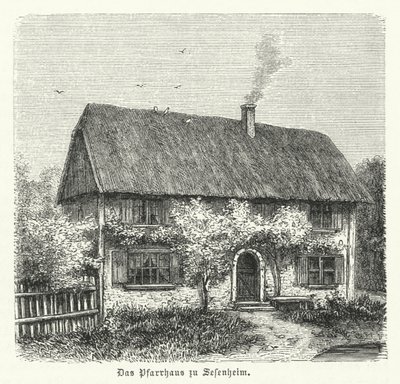 Pastorie van Sessenheim, huis van Friederike Brion, met wie Johann Wolfgang Goethe een liefdesaffaire had tijdens zijn studie aan de Universiteit van Straatsburg in 1770-1771 door German School