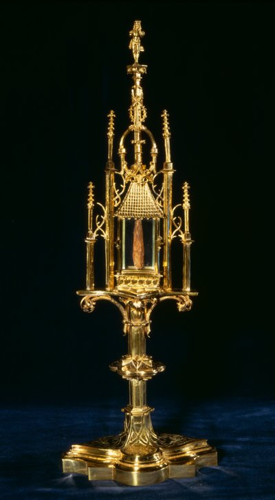 Reliekhouder met stuk van het kruis, Augsburg, c.1490 door German School