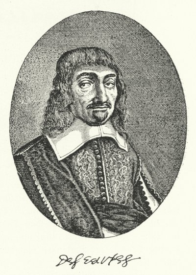 René Descartes, Franse filosoof (gravure) door German School