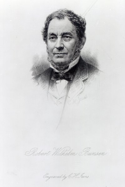 Robert Wilhelm Bunsen, gegraveerd door C.H Jeens door German School