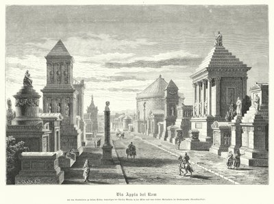 Romeinse graven langs de Via Appia bij de drie mijl markering door German School