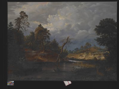 Romantisch landschap door German School