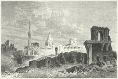 Ruïnes van het Paleis van de Seldjoeken in Konya, Turkije (gravure) door German School