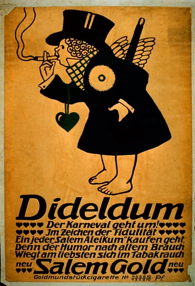 Salem Gold Sigarettenadvertentie door German School