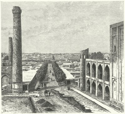 Samarkand (gravure) door German School