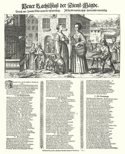 Satirisch gedicht over de ondeugden van bedienden door German School