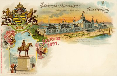 Saksische en Thüringse handels- en industrie tentoonstelling in Leipzig, Duitsland door German School