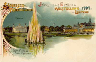 Saksische en Thüringse handels- en industrie tentoonstelling in Leipzig, Duitsland door German School