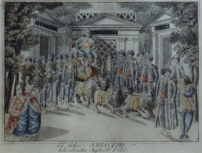 Scène uit Die Zauberflöte van Wolfgang Amadeus Mozart door German School