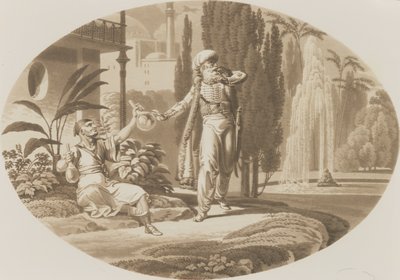 Scène uit Le Nozze di Figaro van Wolfgang Amadeus Mozart door German School