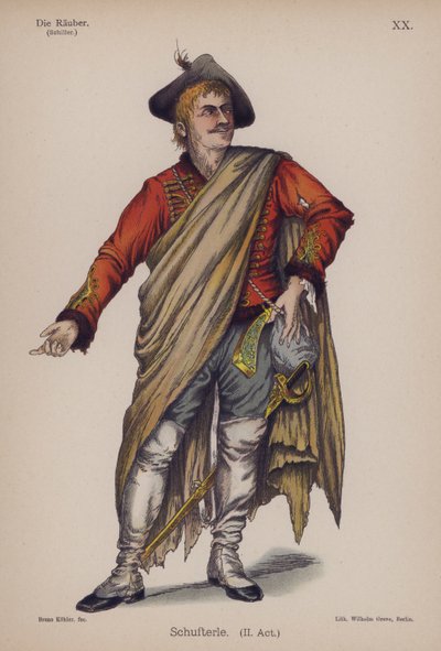 Schufterle, uit Die Räuber van Friedrich Schiller door German School