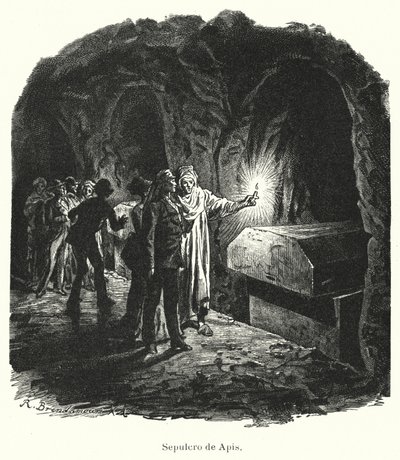 Serapeum van Saqqara, graf van heilige Apis-stieren vereerd in het oude Egypte door German School