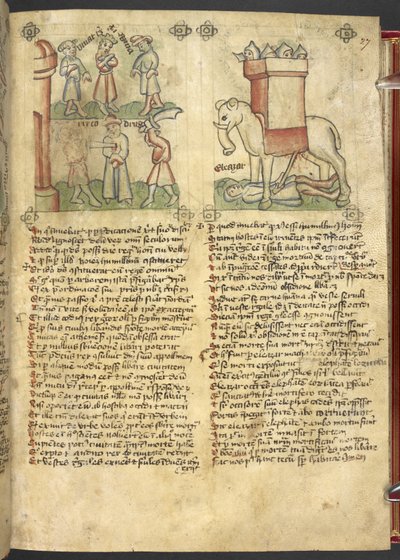 Koning Codrus geeft zichzelf op om gedood te worden voor zijn volk, en Eleazar Maccabeus steekt de olifant neer en wordt erdoor verpletterd, uit 