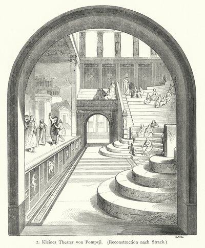 Klein theater van Pompeii, Oud Rome door German School