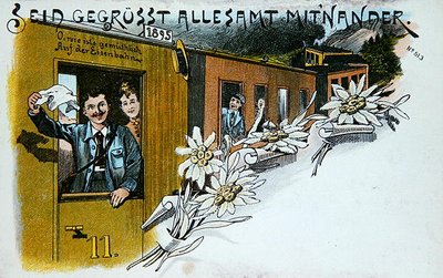 Souvenir wenskaart, c.1900 door German School