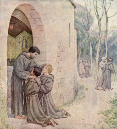 De eerste missie van Franciscus (kleurenlitho) door German School