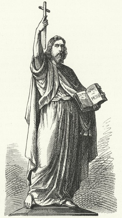 Standbeeld van St. Bonifatius (c675-754), Angelsaksische missionaris naar de Germaanse delen van het Frankische Rijk, in Fulda door German School
