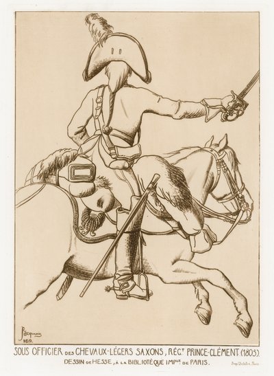 Onderofficier in de Chevau-leger van Saksen, Regiment van Prins Clement door German School