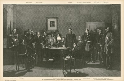 Overgave onderhandelingen in Donchery, Frankrijk, 1-2 september 1870 door German School
