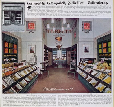 De Bahlsen winkel in Keulen, ca.1910 door German School