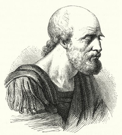 De Byzantijnse generaal Belisarius als oude man door German School