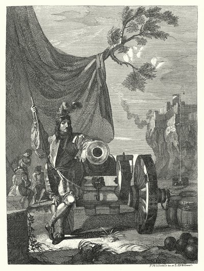 Het kanon (gravure) door German School