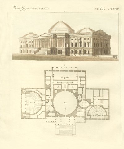 Het Capitool van de Verenigde Staten in Washington (gekleurde gravure) door German School