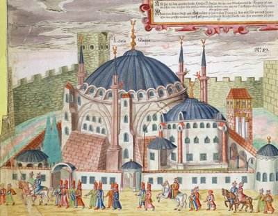 De kerk van de Heilige Sophia omgebouwd tot een moskee door German School