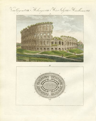 Het Colosseum of het amfitheater van keizer Flavius Vespasianus door German School