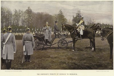 Het eerbetoon van de keizer aan Bismarck door German School