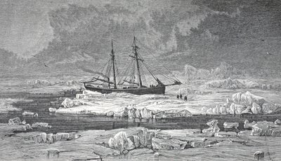 De Germania in het ijs, Londen 1874 door German School