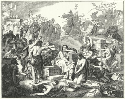 De Joden worden in ballingschap genomen in Babylon door German School