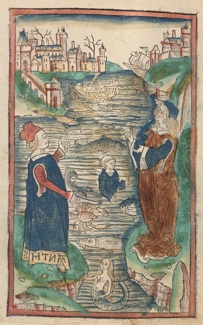 Het Koninkrijk van de Vissen, illustratie uit Hortus Sanitatis door German School
