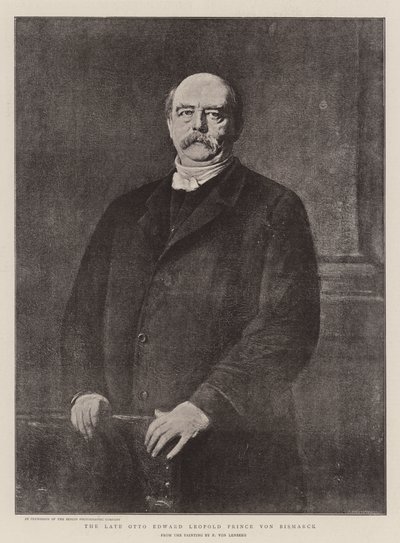 De overleden Otto Edward Leopold Prins von Bismarck door German School