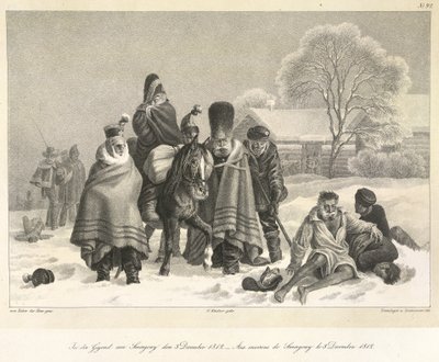 De terugtocht uit Moskou, 3 december 1812, illustratie uit 