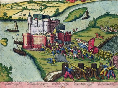 Het beleg van Leuven en de heldhaftigheid van Harman Reuter tegen de Spaanse troepen in 1571 door German School