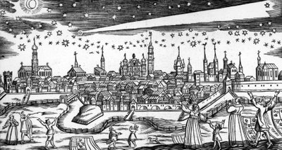 De verschrikkelijke komeet van 1680 door Bach Abraham door German School