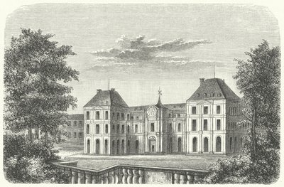 Het Tuilerieënpaleis, Parijs, in 1799 (gravure) door German School