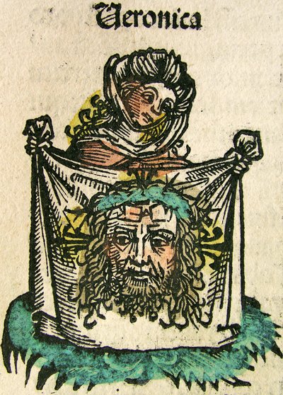 De Sluier van Veronica, gepubliceerd in de Neurenberg Kroniek, 1493 door German School