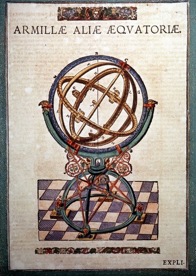 De equatoriale armillairsfeer in 