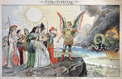 De mensen van Europa in de lente, 1896 door German School