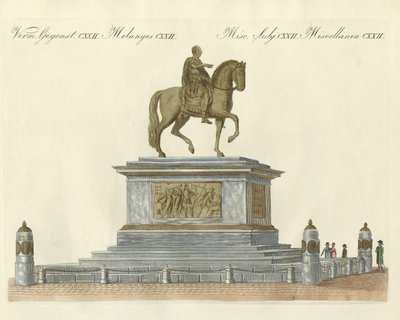 Het standbeeld van Jozef II voor het keizerlijk kasteel in Wenen door German School