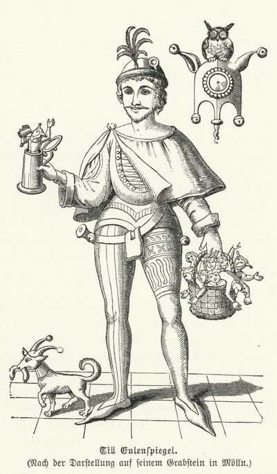 Till Eulenspiegel (gravure) door German School