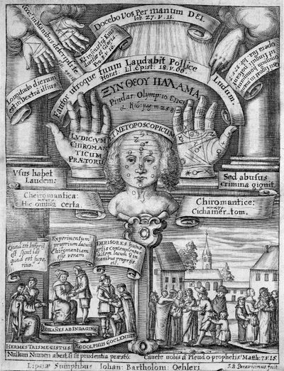 Titelpagina van Ludicrum Chiromanticum door German School