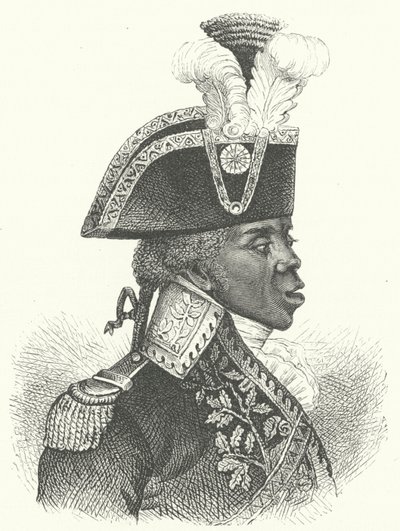 Toussaint Louverture, leider van de Haïtiaanse Revolutie (gravure) door German School