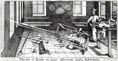 Verschillende methoden om zonnevlekken te observeren, illustratie uit 